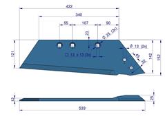 Lemiesz prawy SSP332 RABE Vulcan