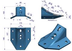 Uchwyt lemieszy 10mm Lemken Smaragd Vulcan