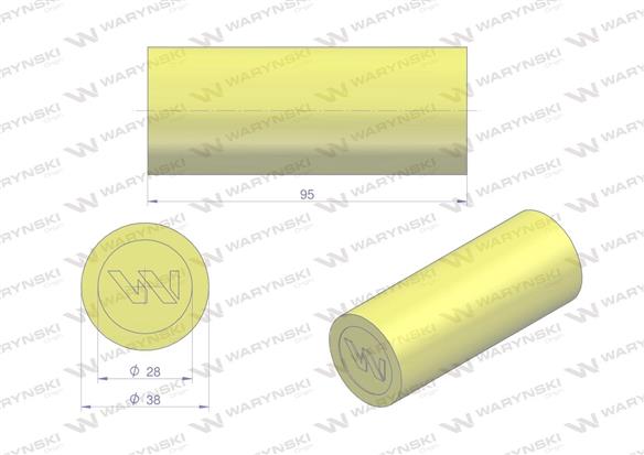 Amortyzator poliuretanowy walec 38x95 WARYŃSKI ( sprzedawane po 4 )