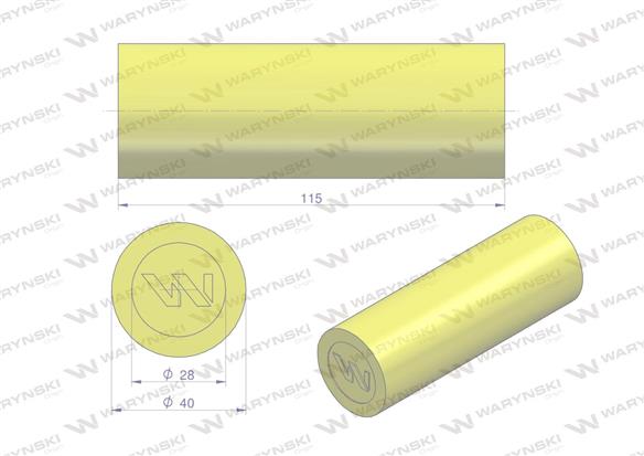 Amortyzator poliuretanowy walec 40x115 WARYŃSKI ( sprzedawane po 4 )