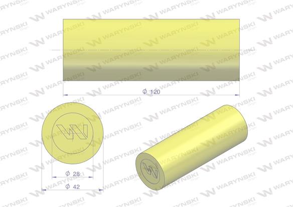 Amortyzator poliuretanowy walec 42x120 WARYŃSKI ( sprzedawane po 4 )