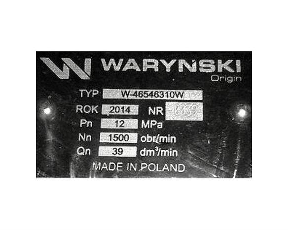 Pompa hydrauliczna podnośnika wzmocniona 39 l/min C-360 WARYŃSKI