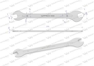Klucz ultra płaski 12 x 13 mm, CrV Waryński