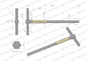 Klucz T ze spinnerem HEX 14 mm Waryński