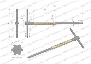 Klucz T ze spinnerem TORX T27 Waryński
