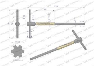 Klucz T ze spinnerem TORX T40 Waryński