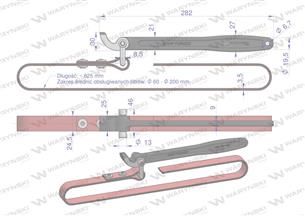 Klucz paskowy do filtra oleju średnica max 200 mm (skórz) Waryński
