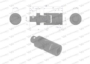 Przegub uniwersalny 1/4", Waryński