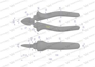 Szczypce boczne 160 mm Waryński