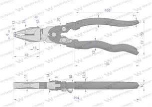 Szczypce uniwersalne chwyt wzmocniony przegubem Waryński