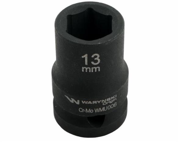 Nasadka udarowa sześciokątna 1/2". 13 mm. CrMo. DIN 3129. Waryński