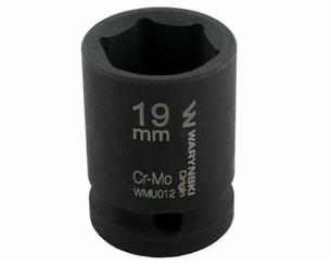 Nasadka udarowa sześciokątna 1/2". 19 mm. CrMo. DIN 3129. Waryński