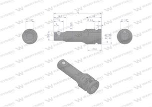 Przedłużka do nasadek udarowych 1/2" 75mm. CrMo. Waryński