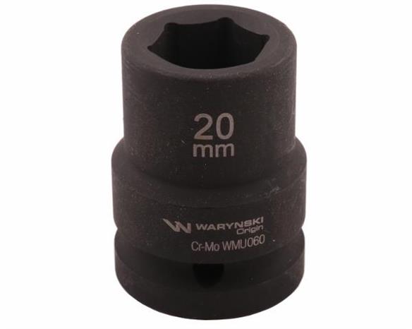 Nasadka udarowa sześciokątna 3/4". 20 mm. CrMo. DIN 3129. Waryński