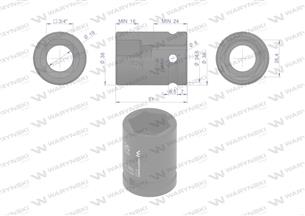 Nasadka udarowa sześciokątna 3/4". 26 mm. CrMo. DIN 3129. Waryński