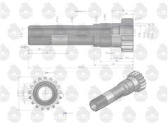Wałek sprzęgła drugiego stopnia WOM Z-17/25 MF4 ORYGINAŁ URSUS