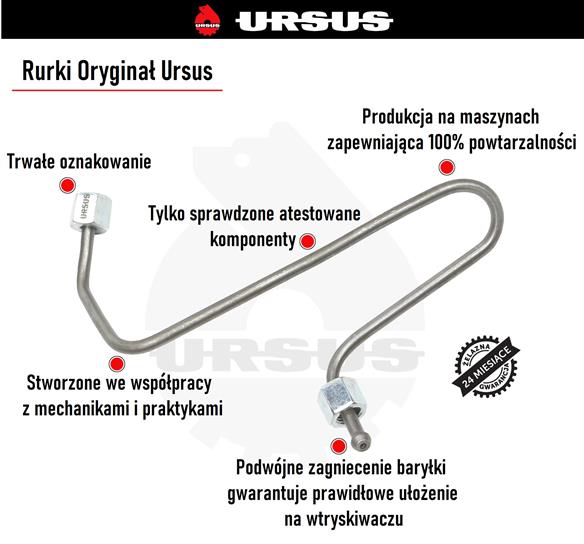 Przewód wtryskowy 3-cyl. PLA 0554 SW-400 ORYGINAŁ URSUS