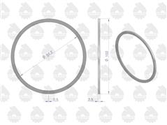 Pierścień tłokowy uszczelniający (chromowy) 102x2,5x4,4 C-330 ORYGINAŁ URSUS