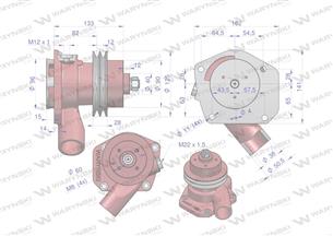 Pompa wody Niska II paski C-385 WARYŃSKI