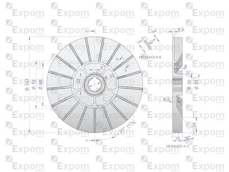 Wentylator alternatora EX257000 A120 Bizon EXPOM KWIDZYN eu EX-254955EX