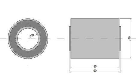 Tuleja gumowa 36x70x90 Claas