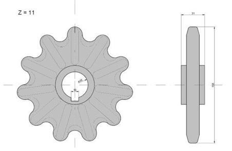 Koło zębate elewatora Z-11, O 35 mm Claas
