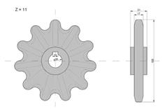 Koło zębate elewatora Z-11, O 35 mm Claas