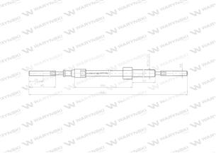 Linka - Hamulec L-1060mm 70112905 ZETOR Waryński