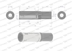 Nasadka dwunastokątna 1/4". 9 mm. długa. CrV50BV30. DIN 3124. Waryński