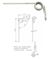 Palec zagarniający siewnika Poznaniak FI6 pojedynczy 