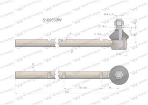 Przegub kierowniczy 6 karbów 5109530 WARYŃSKI