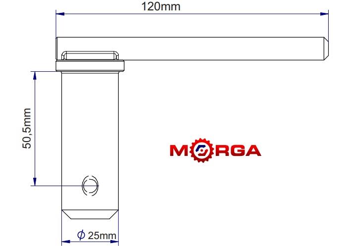 Sworzeń zaczepu górnego C-385 MORGA 