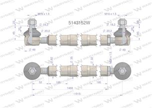 Drążek kierowniczy 5143152 WARYŃSKI