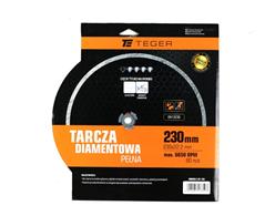 Tarcza diamentowa do cięcia na mokro pełna 230x25.4/22.23 mm TEGER