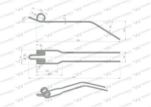 Palec zgrabiarka zastosowanie Deutz Fahr VF16600387.86 WARYŃSKI W-16600387