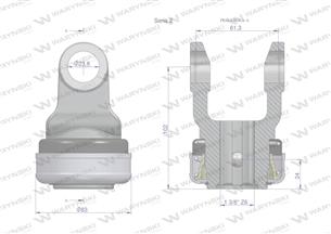 Widłak zewnętrzny wału z pierścieniem 23.8X61.3 Seria 2 Waryński