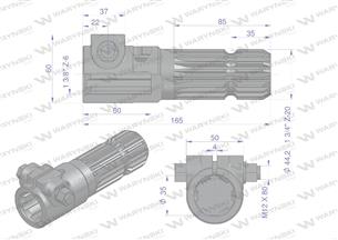 Redukcja adapter na śrubę 1 3/8" 6 wpustów na wałek 1 3/4" 20 wpustów WARYŃSKI