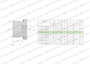 Korek hydrauliczny calowy (na imbus) 3/8" BSP ED Waryński ( sprzedawane po 10 )
