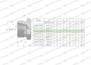 Korek hydrauliczny metryczny (na klucz) M16x1.5 10L Waryński ( sprzedawane po 10 )-169065