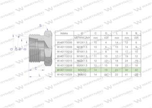 Korek hydrauliczny metryczny (na klucz) M30x2 22L Waryński ( sprzedawane po 2 )-169075