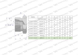 Korek hydrauliczny metryczny (na klucz) M36x2 28L Waryński ( sprzedawane po 2 )-169080