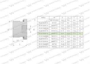 Korek hydrauliczny metryczny (na imbus) M18x1.5 ED Waryński ( sprzedawane po 10 )-169017