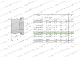 Korek hydrauliczny metryczny (na imbus) M20x1.5 ED Waryński ( sprzedawane po 5 )-169023