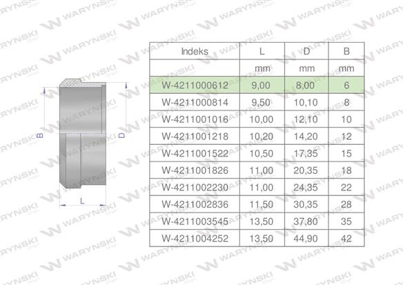 Pierścień zacinający hydrauliczny (DPR06L/S) 06L/06S Waryński ( sprzedawane po 20 )-169188