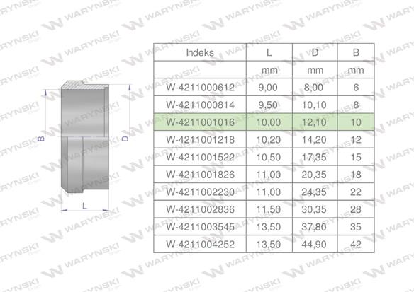 Pierścień zacinający hydrauliczny (DPR10L/S) 10L/10S Waryński ( sprzedawane po 20 )-169152