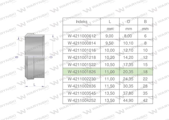 Pierścień zacinający hydrauliczny (DPR18L) 18L Waryński ( sprzedawane po 10 )-169193