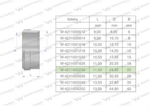 Pierścień zacinający hydrauliczny (DPR22L) 22L Waryński ( sprzedawane po 10 )-169165