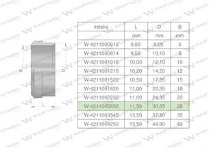 Pierścień zacinający hydrauliczny (DPR28L) 28L Waryński ( sprzedawane po 5 )-169170