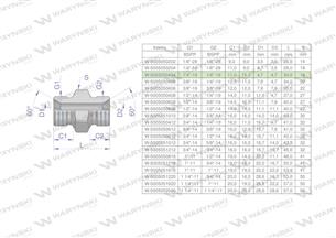 Złączka hydrauliczna calowa BB 1/4" BSP Waryński ( sprzedawane po 10 )-169764