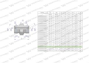 Złączka hydrauliczna redukcyjna calowa BB 3/4" x 1 1/4" BSP Waryński-170474